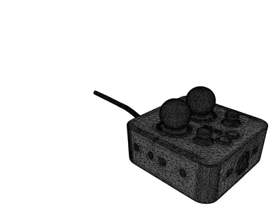 Retro Arcade Game Controller 3D model