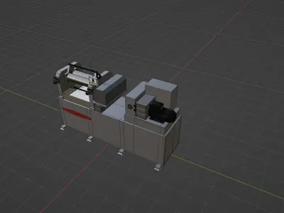 Material Testing Machine Two Roller Calender Low-poly 3D model