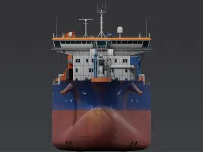  Hopper Dredger Vessel  Low-poly 3D model