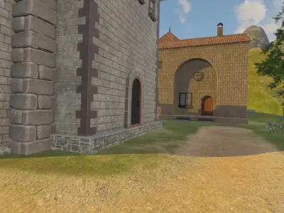 Hilltop Village 3D model buy