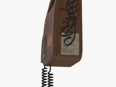 Retro Videophone Wall-Mounted 3D model