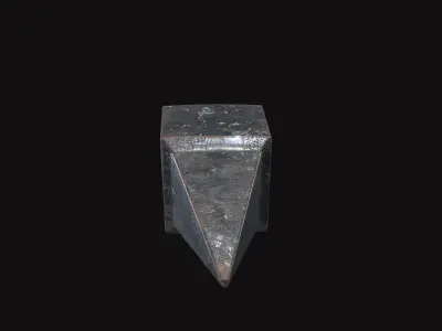 Medieval Hot Cut Hardy Tool Low-poly 3D model