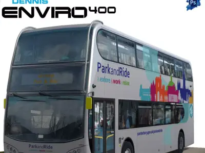 Alexander Dennis Enviro 400 Park and Ride Low-poly 3D model