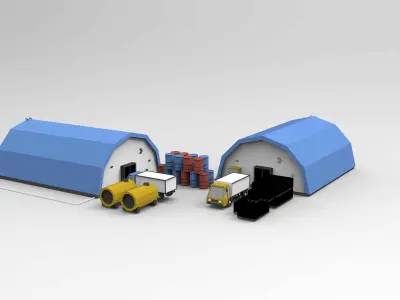 17 low poly City  Pack Low Poly Assets Low poly 3D Model Low-poly 3D model