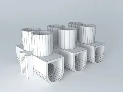 3 way screw terminal Free 3D model