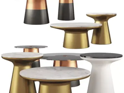 Coffee and Side Tables West Elm Part 02 3D model