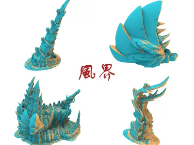 Fukai Alien Hive Tortured Forest Free 3D print model