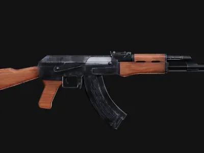 AK-47 ak - rifle Free low-poly 3D model purchase