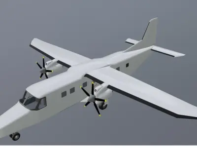 FREE dornier do 228-200 low poly Free low-poly 3D model