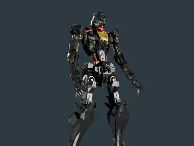 iron blood Gundam  skeleton 3D model