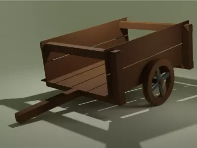 small cart Free low-poly 3D model