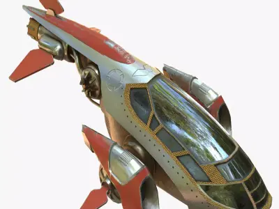 Small Spaceship   Low-poly 3D model
