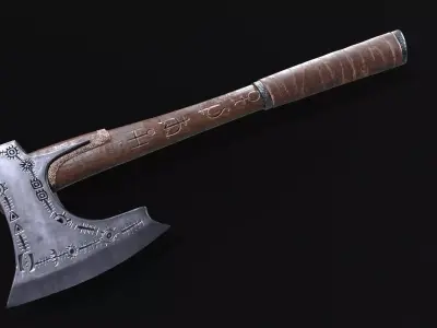 Axe-Viking Low-poly 3D model