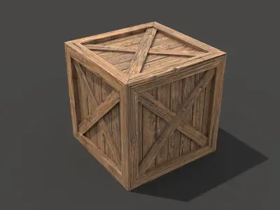 Wooden Crates Pack - 10 box models Low-poly 3D model