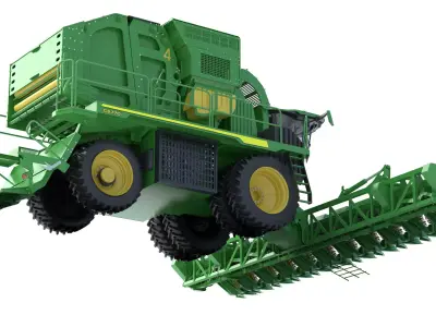 John Deere CS770 Cotton Stripper Low-poly 3D model