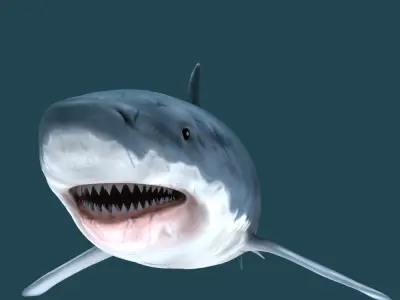 Great White Shark 3D model 10