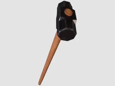 Sledge Hammer Low-poly 3D model get