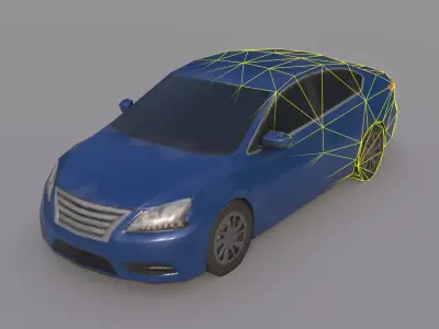 Abandoned Car Gameready Free low-poly 3D model
