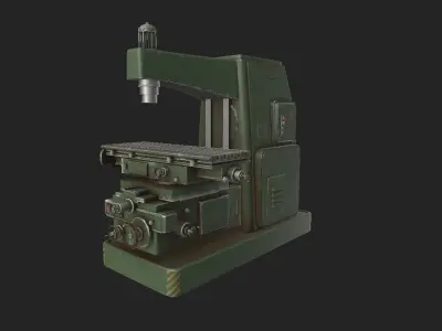  milling machine Low-poly 3D model
