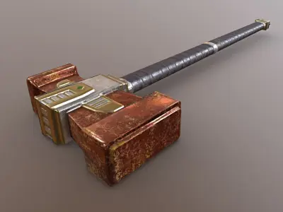 Hammer - Orichalcum Low-poly 3D model