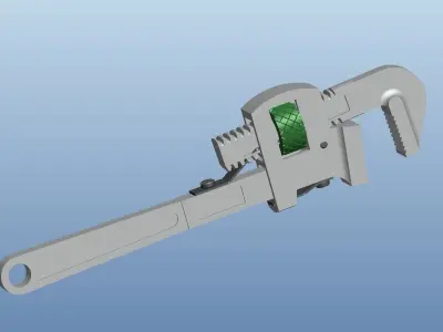 F-type olecranon wrench 3D model