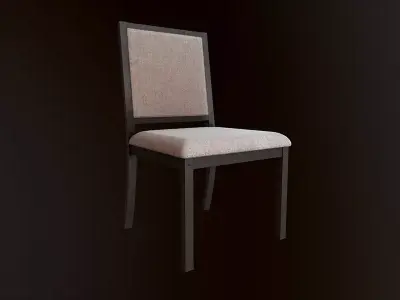 Generic Black Wooden Chair Free 3D model