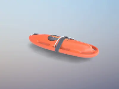 Lifeguard Rescue Buoy Low-poly 3D model