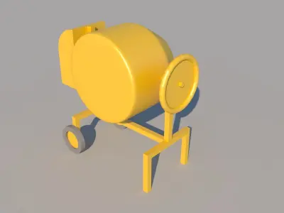 Concrete Mixer Low-poly 3D model purchase