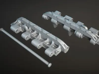 Panzer VI Tiger Tracks 3D model