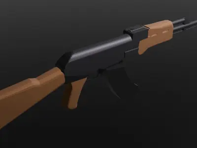 AK47 FIREARM LOW POLY - READY TO PLAY Low-poly 3D model