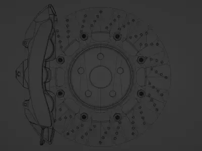 Custom Brembo GT M kit Disk Brake  3D model
