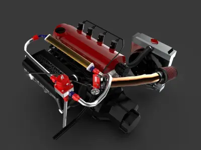 D16 Honda Supercharger 3D model