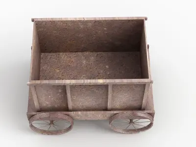 Mine Tub Trolley Small 3D model