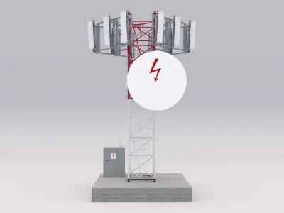 Antenna Tower Low-poly 3D model purchase