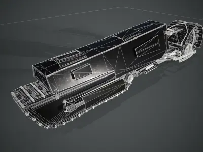 Patroller Sci Fi Bike - Speeder Low-poly 3D model