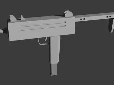 Low-poly Uzi Free low-poly 3D model