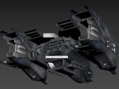airship spaceship 3D model