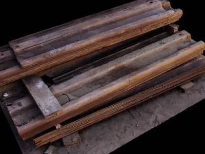 Pile of construction sheets Free 3D model
