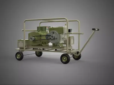 STANDARD MILITARY ARMY PANZER DESERT DIESEL GENERATOR SET GENSET 3D model