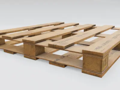 Palette wooden pallets Low-poly 3D model