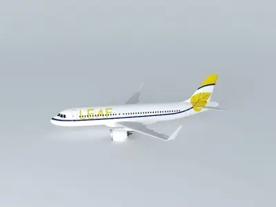 LEAF Airways Airbus A320neo Free 3D model