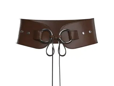 Dark Brown Tie Belt 3D model