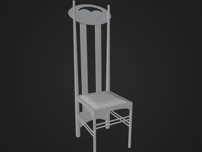 Mackintosh - Argyle High Back Chair 3D model