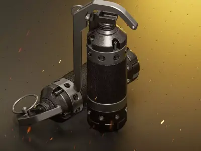 Sci-Fi Grenade 3D Model OBJ BLENDFILES 3D model