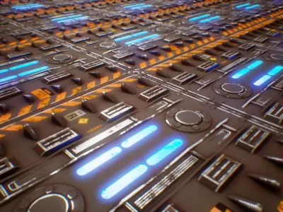 PBR Seamless Sci-Fi Texture 42 Low-poly 3D model