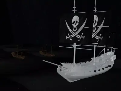 pirates ship ship Black pearl 3D model