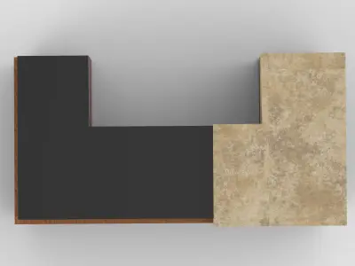 Reception desk 3D model purchase