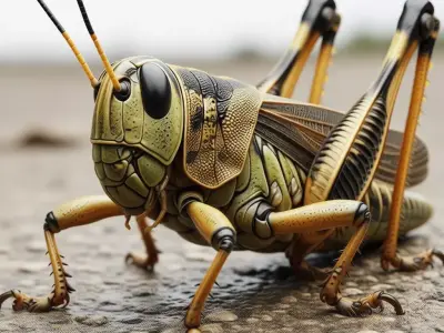 HyperRealistic Grasshopper Detailed Insect Natural Textures Low-poly 3D model