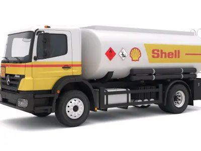 Mercedes-Benz Axor Shell Truck Tanker 3D model