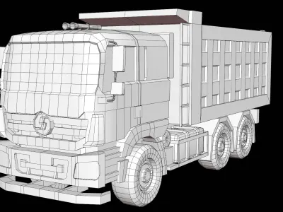 Low poly Dump Truck Low-poly 3D model